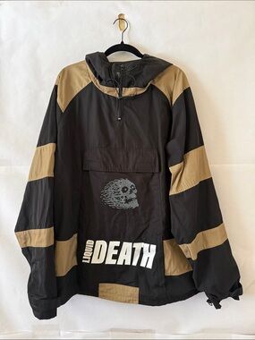 Liquid Death Wind Slasher Jacket Sz 2XL Black Windbreaker Employee Exclusive
